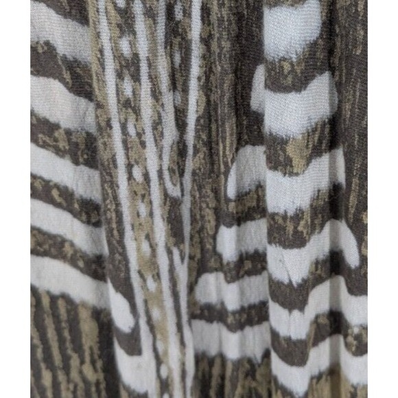 Indian Boutique Dress One Size Midi Olive White Semi Sheer A Line Festival Nice - Picture 9 of 11